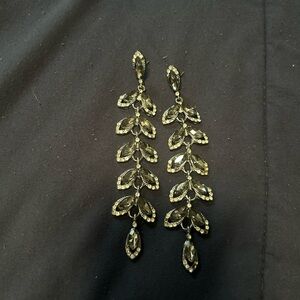 Elegant Black and Silver Dangle Earrings